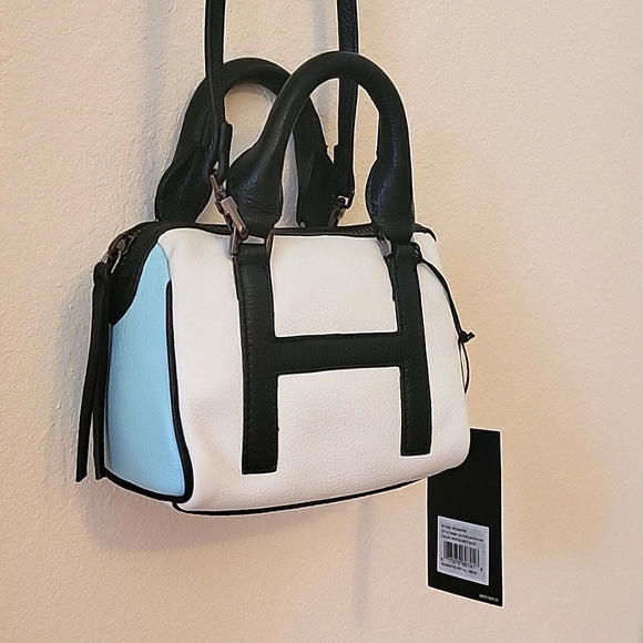 HEATHER'S CLOSET Leather Logo Small hand bag, NWT - Picture 5 of 14